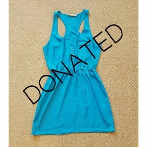 DONATED F21 Sleeveless Button Up Mini Dress (Med)